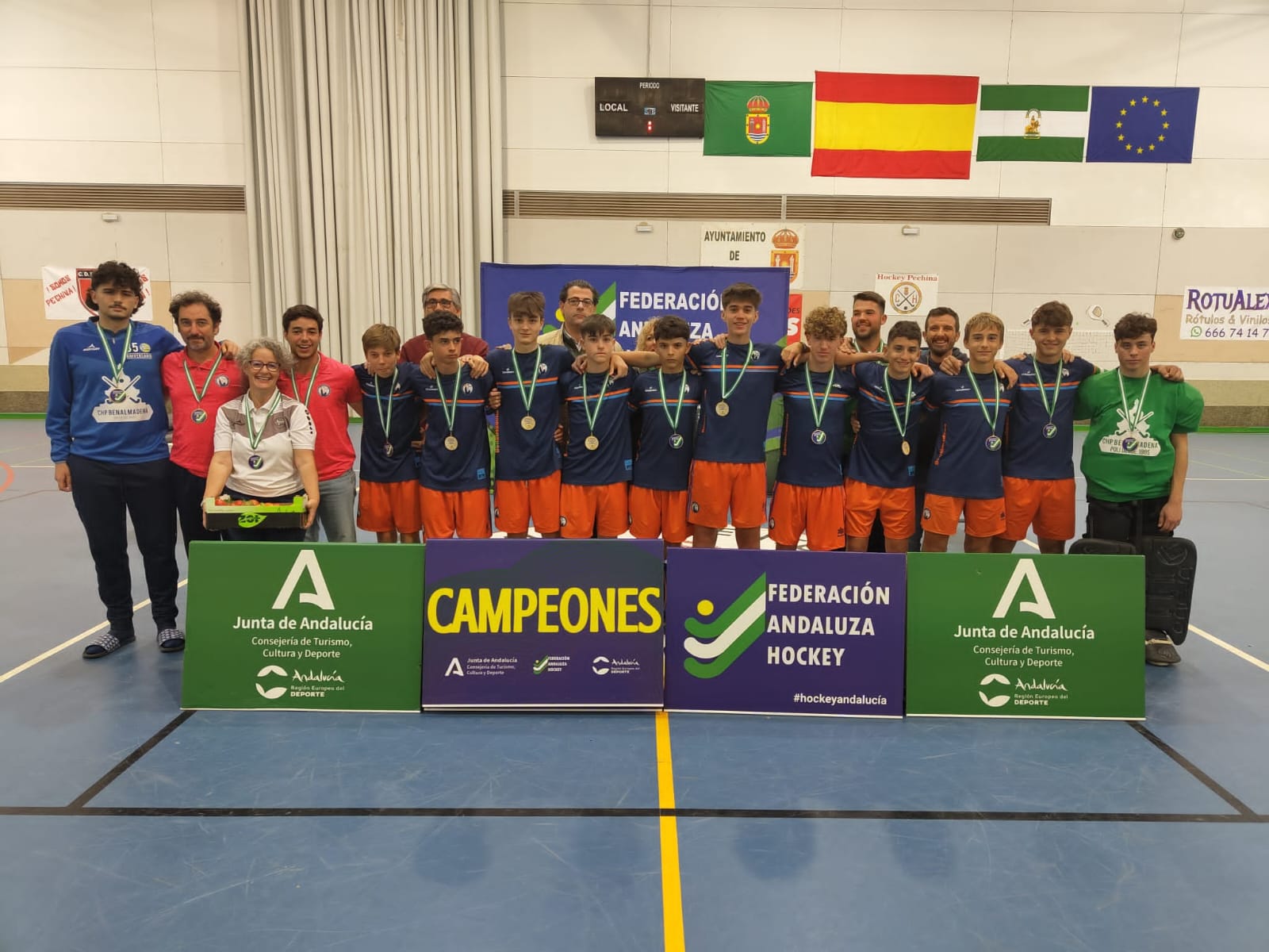 EL CH BENALMÁDENA, CAMPEONES DE ANDALUCÍA CADETES DE HOCKEY SALA